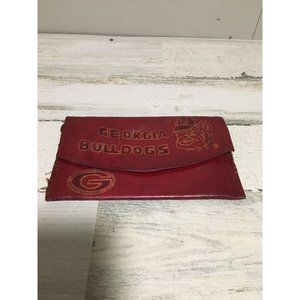 Georgia Bulldogs leather zipper wallet with pocket and zipper section